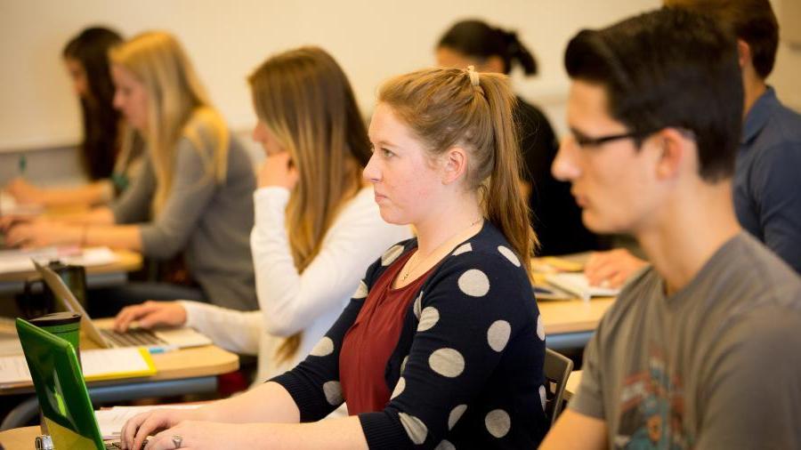 Attentive students in class